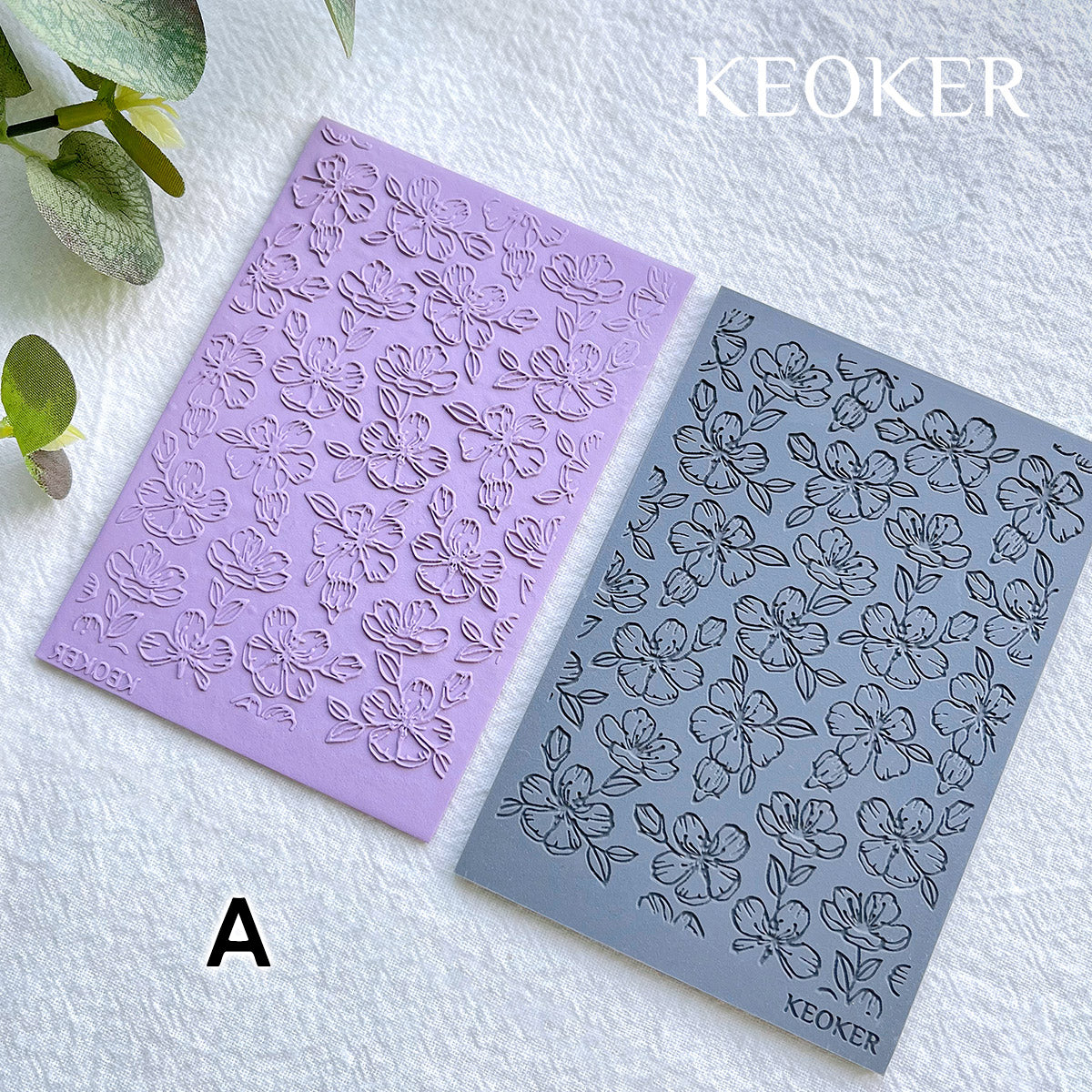 Perfect Texture Mat for Polymer Clay - Floral Cluster Texture Sheet |  Cutters & Stamps