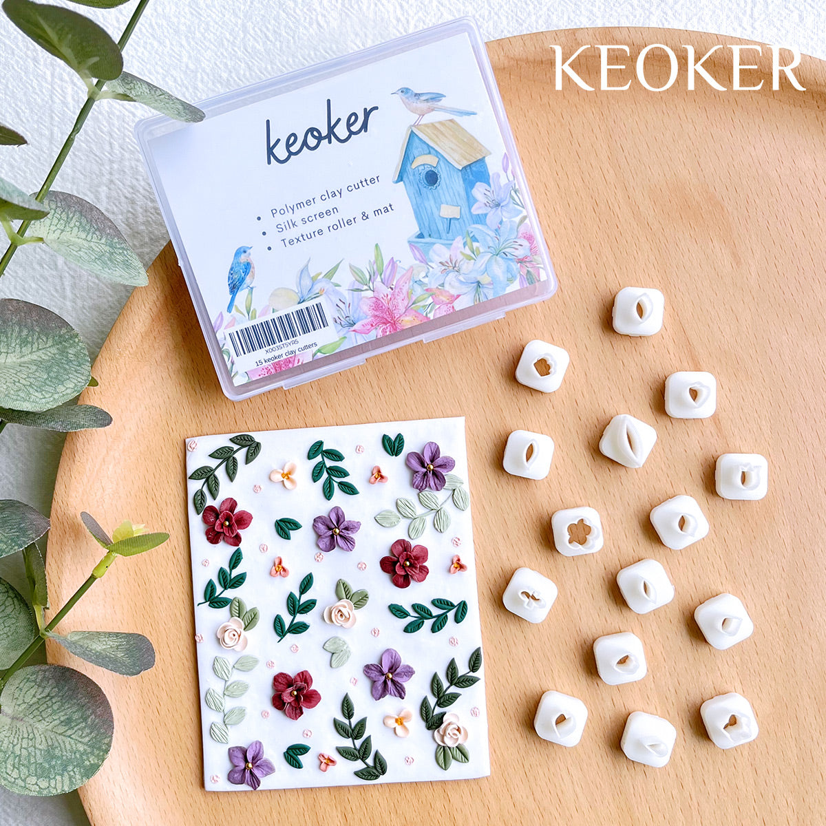 Keoker Polymer Clay Texture Sheets, Clay Texture Mat for Making