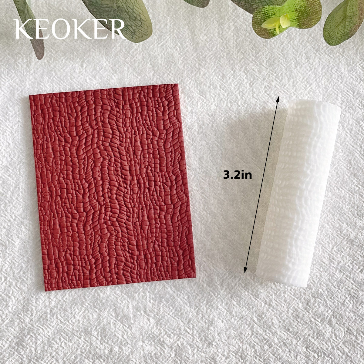 KEOKER Polymer Clay Texture Roller (Crocodile Grain)