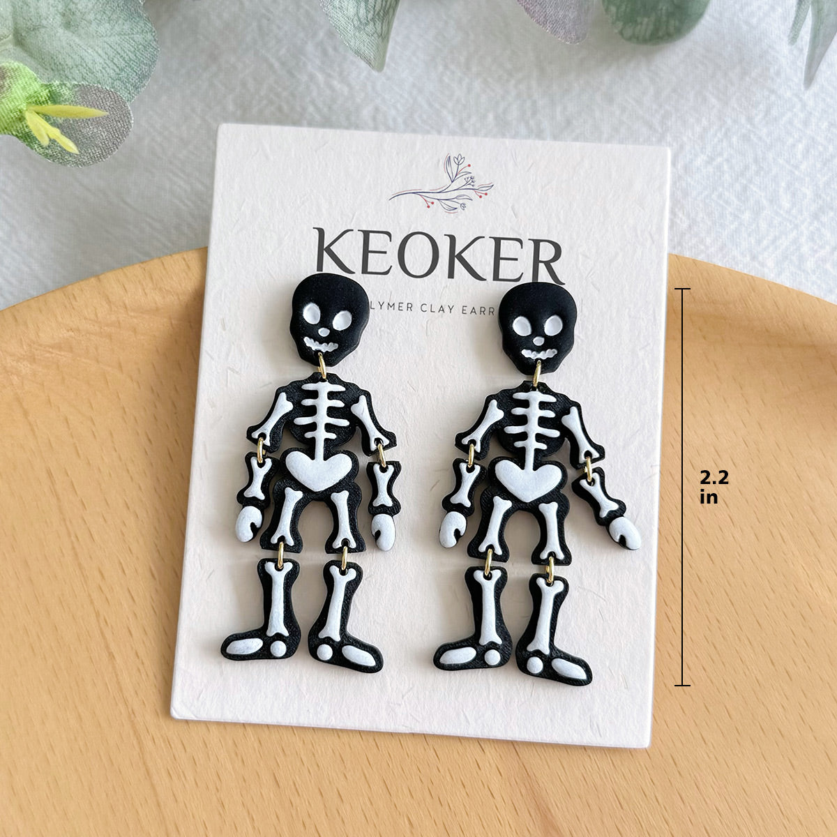 KEOKER SkeletonPolymer Clay Earrings