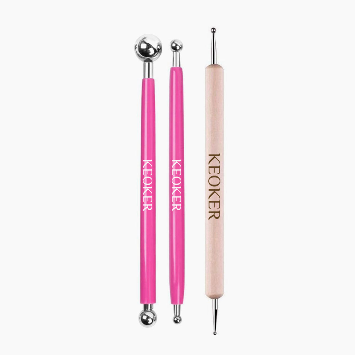 KEOKER Metal Ball Tools & Dotting Pen Tool (3 PCS)