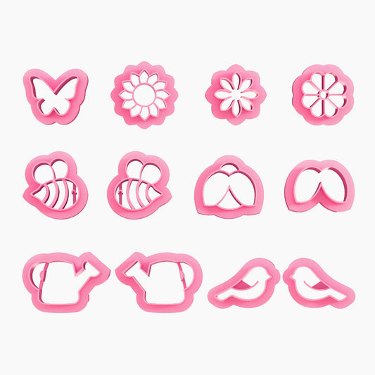 KEOKER Spring Polymer Clay Cutters (12 Shapes Studs)