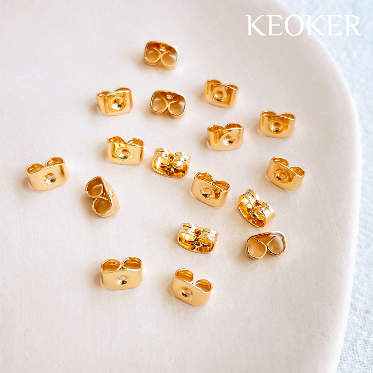 KEOKER 14K Gold Filled Earring Backs (50PCS)