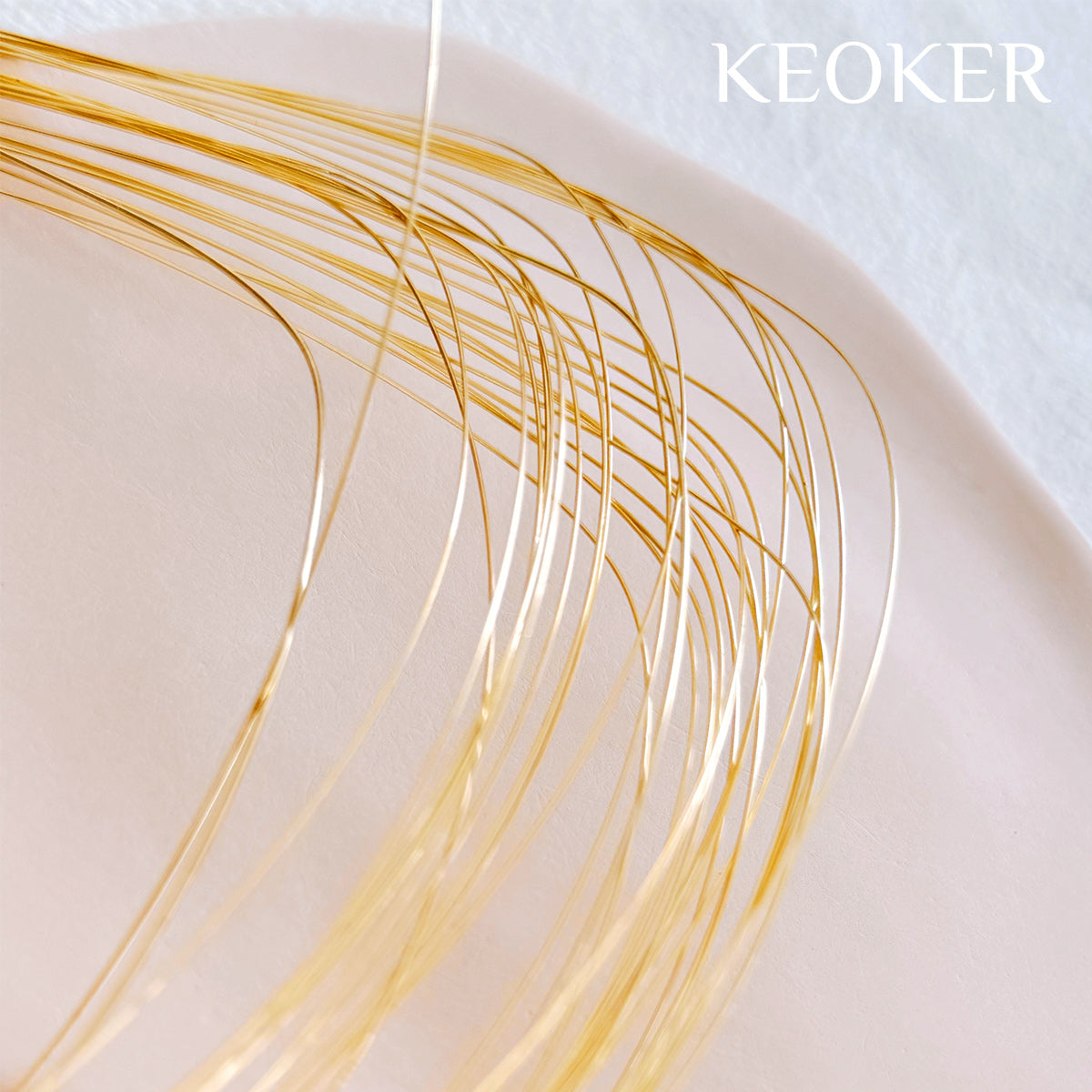 KEOKER 14K Gold Filled 0.4mm Brass Wire (1m)