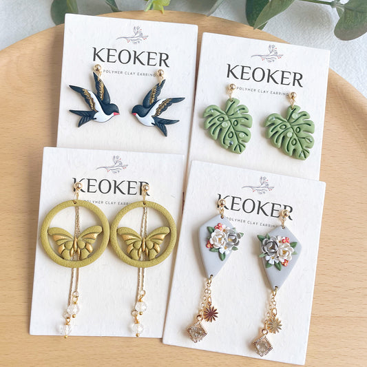 KEOKER Spring Polymer Clay Earrings