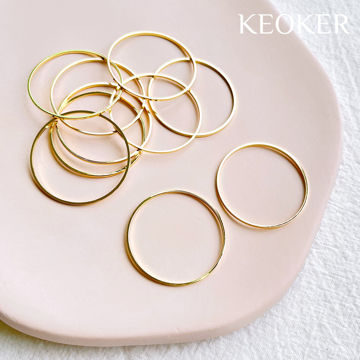 KEOKER 14K Gold Filled 30mm Closed Ring (10PCS)