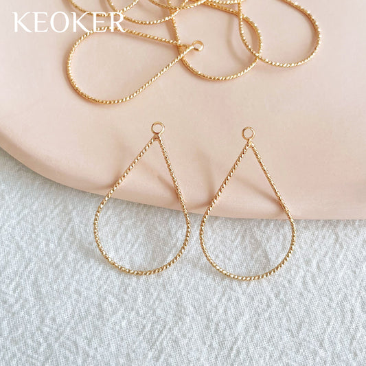 KEOKER 14K Gold Filled Teardrop Earring Frame (10 pcs)