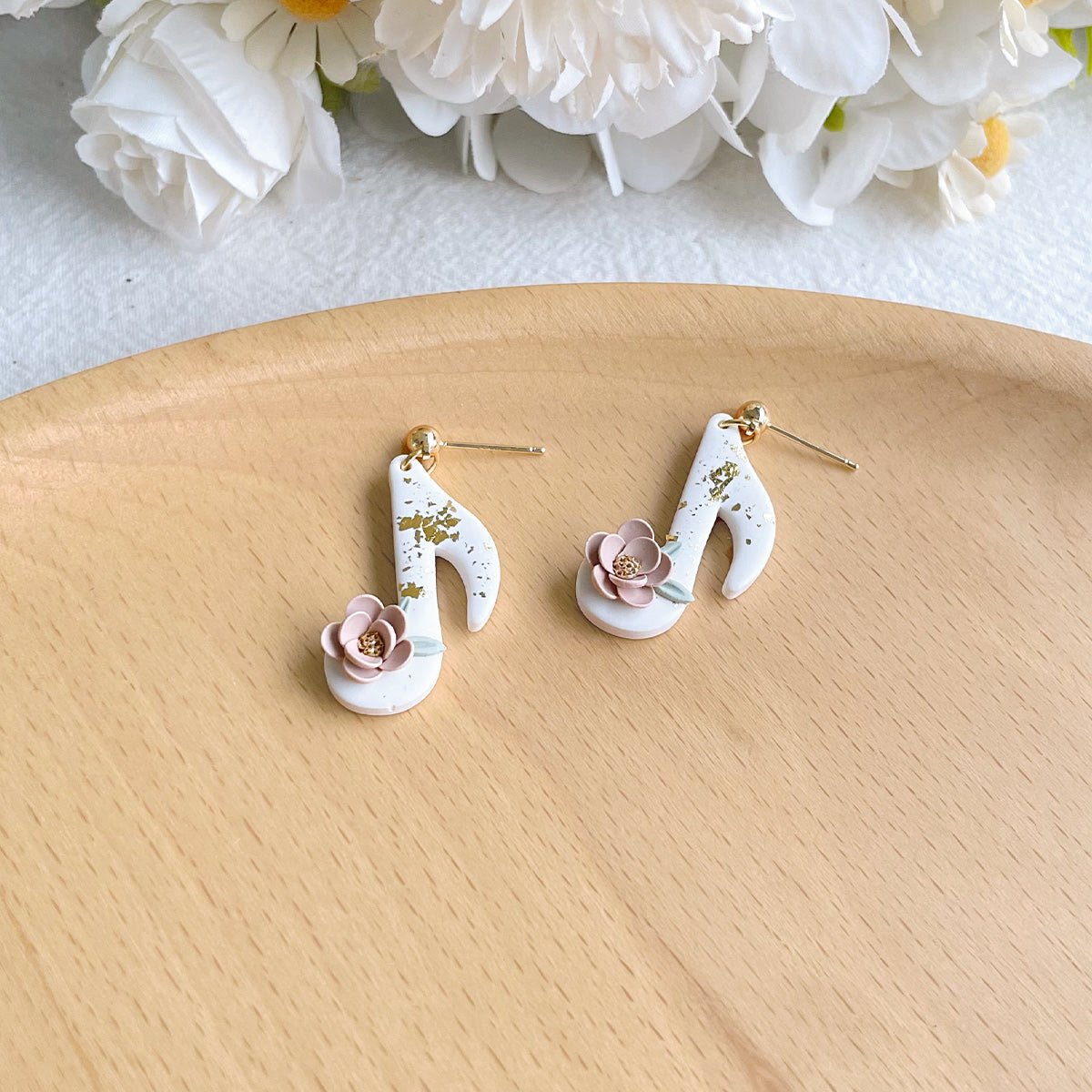 KEOKER Musical Note Polymer Clay Earrings