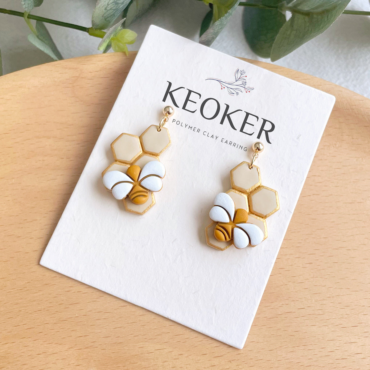 Pendientes de arcilla polimérica de primavera KEOKER