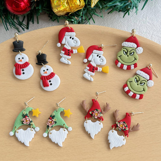 KEOKER Christmas Polymer Clay Earrings