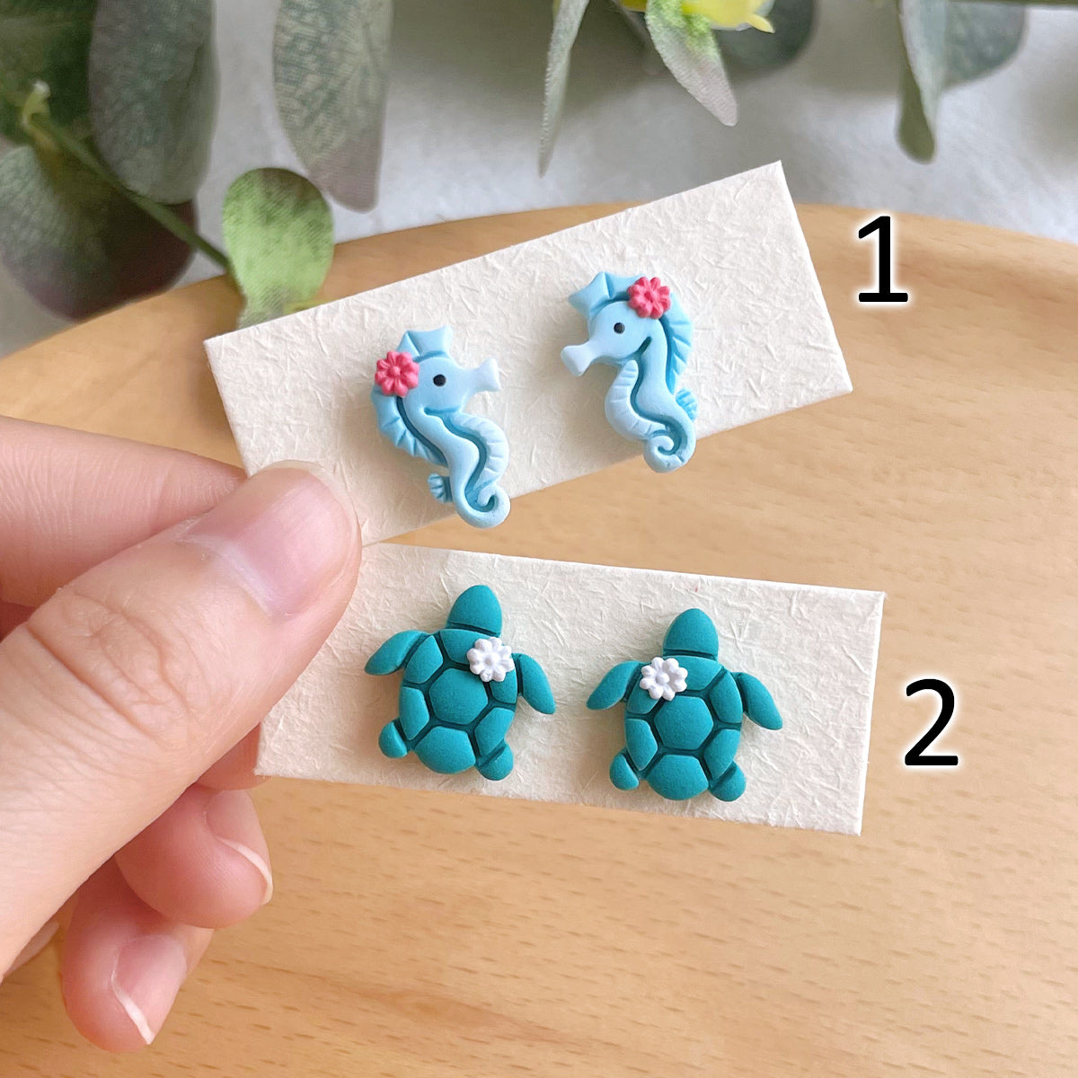 KEOKER Ocean Animal Clay Earrings