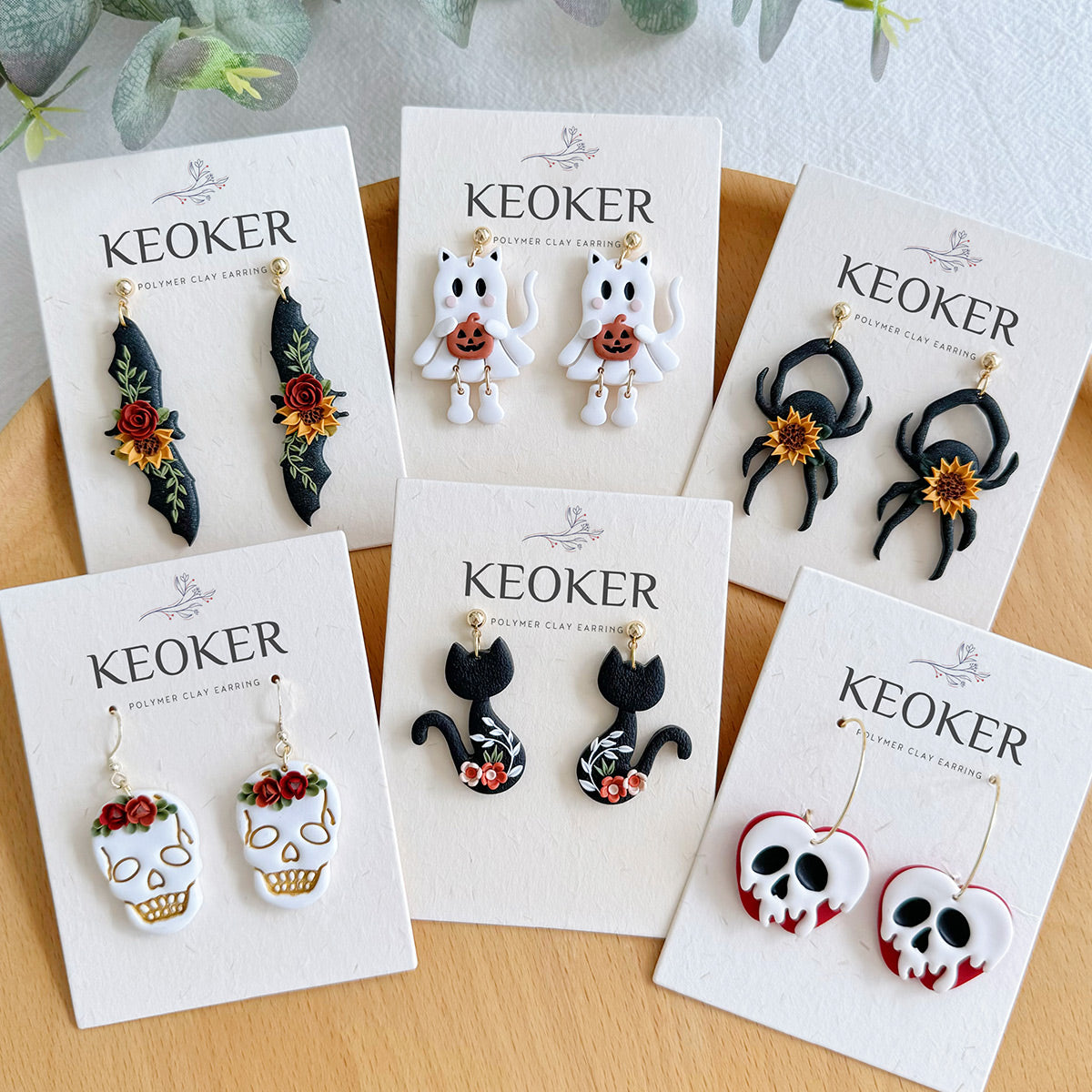 KEOKER Halloween Polymer Clay Earrings