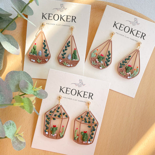 KEOKER Terrariums Polymer Clay Earrings