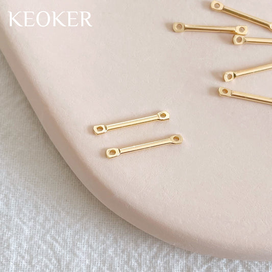 KEOKER 14K Gold Filled 15mm Stick Connectors (10 PCS)