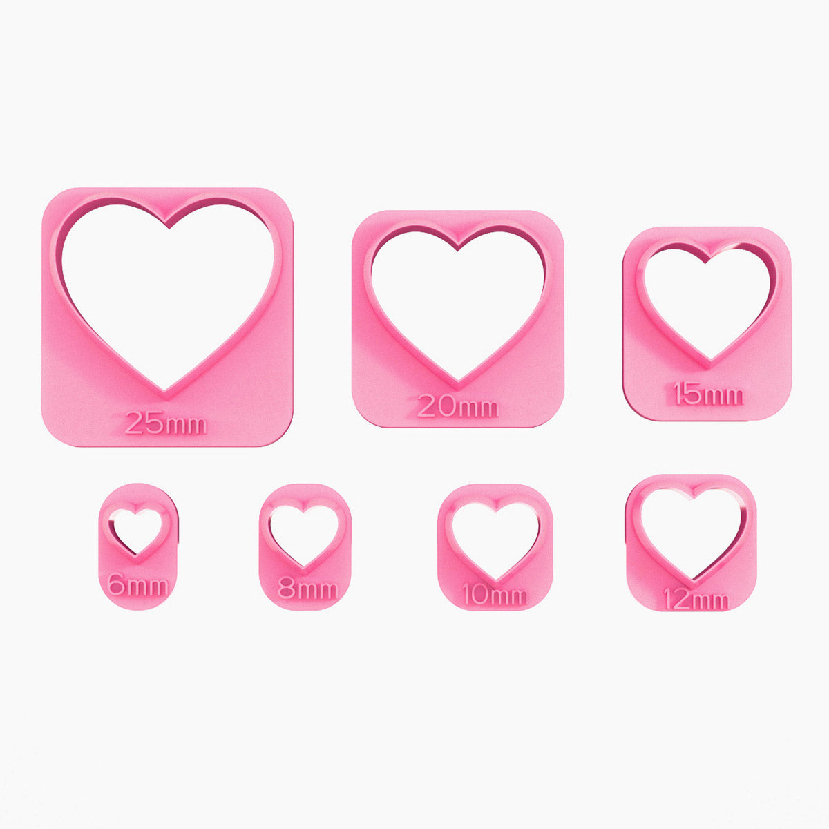 Keoker Heart Clay Cutters(7 Size)