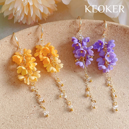 KEOKER Floral Polymer Clay Earrings