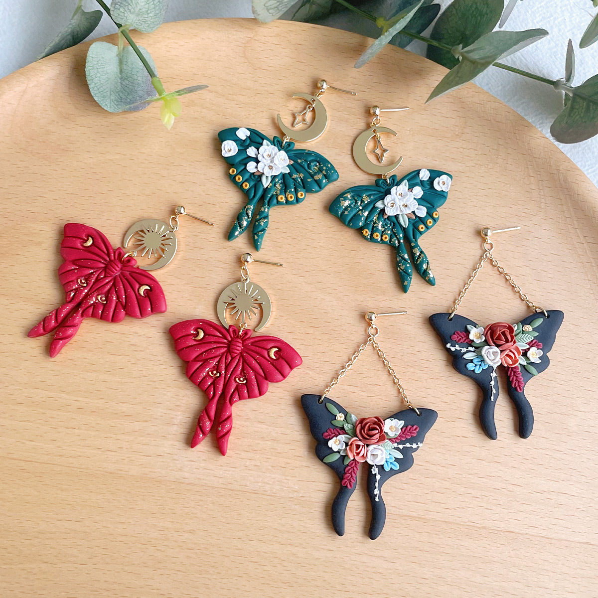 KEOKER Butterfly Polymer Clay Earrings