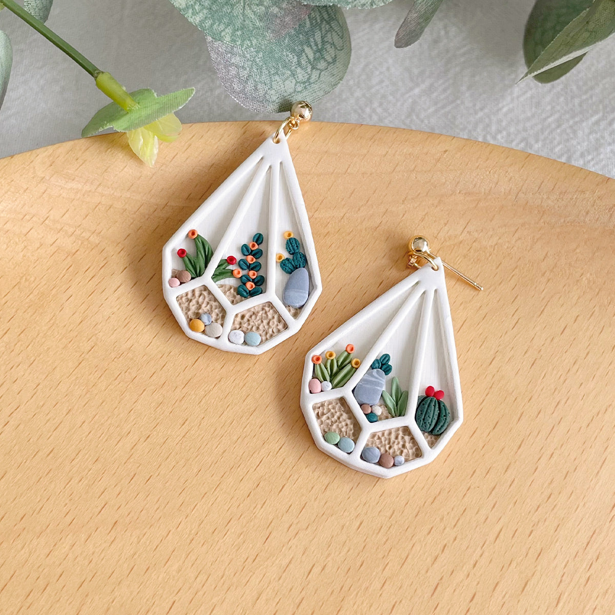 KEOKER Terrariums Polymer Clay Earrings