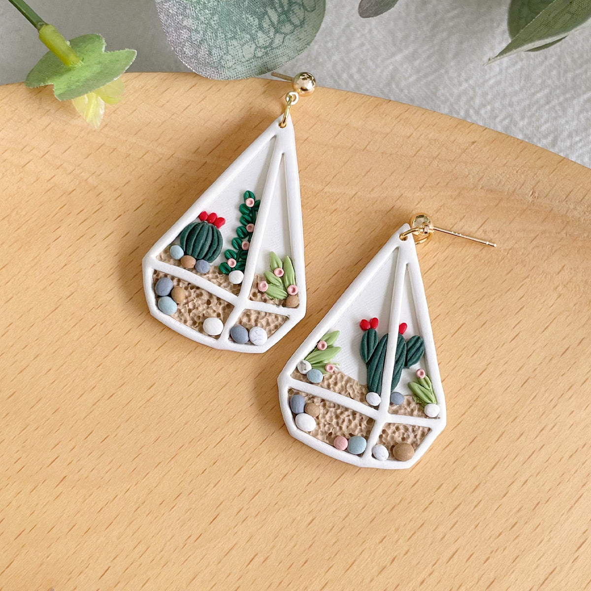 KEOKER Terrariums Polymer Clay Earrings