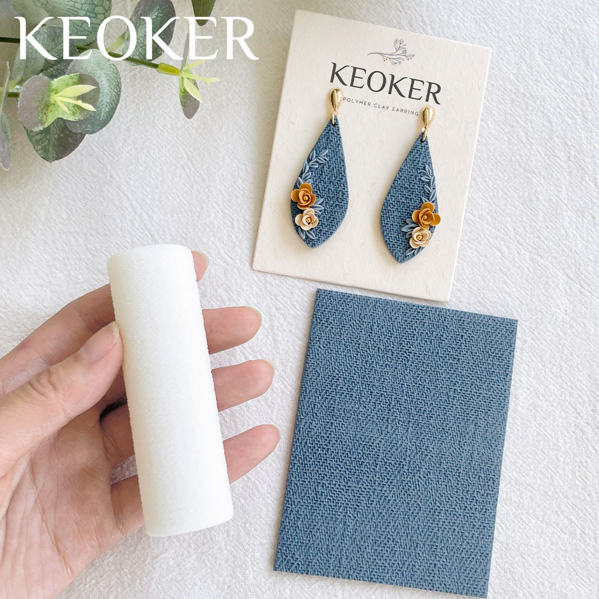 KEOKER Polymer Clay Texture Roller (Denim Fabric)