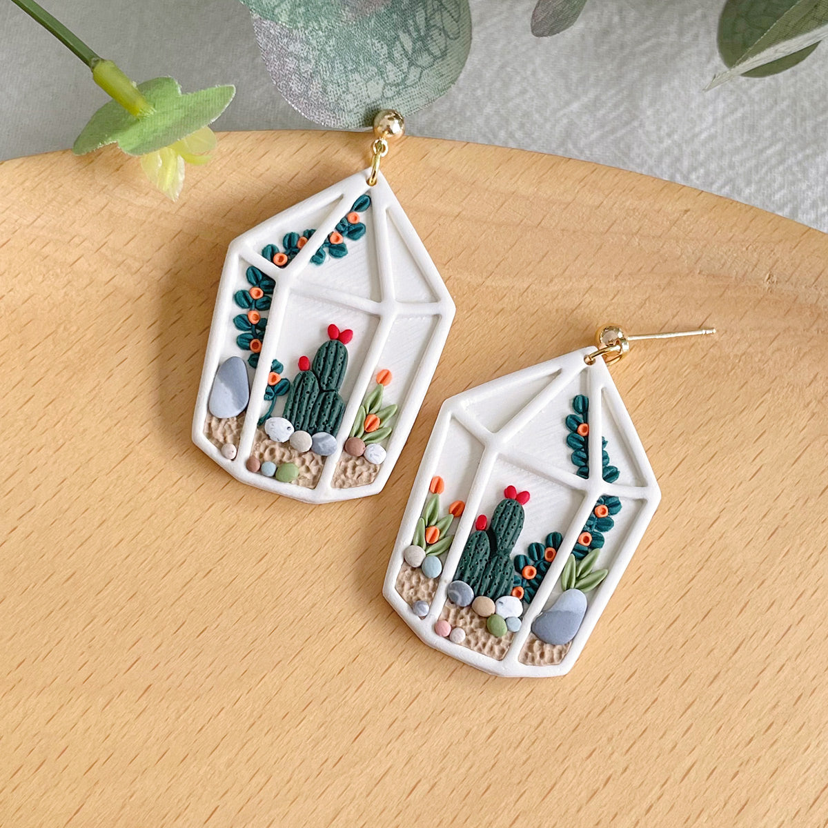 KEOKER Terrariums Polymer Clay Earrings