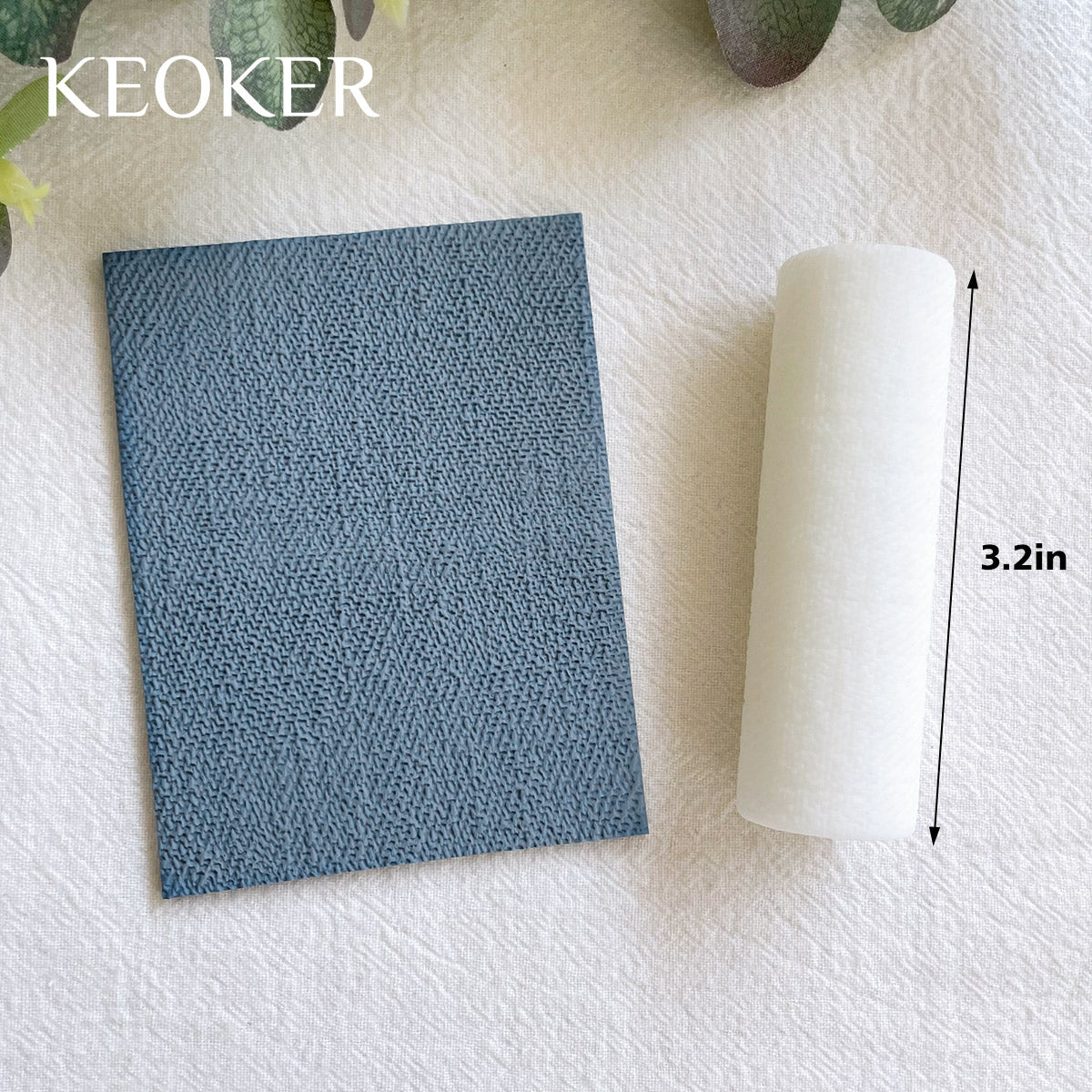 KEOKER Polymer Clay Texture Roller (Denim Fabric)