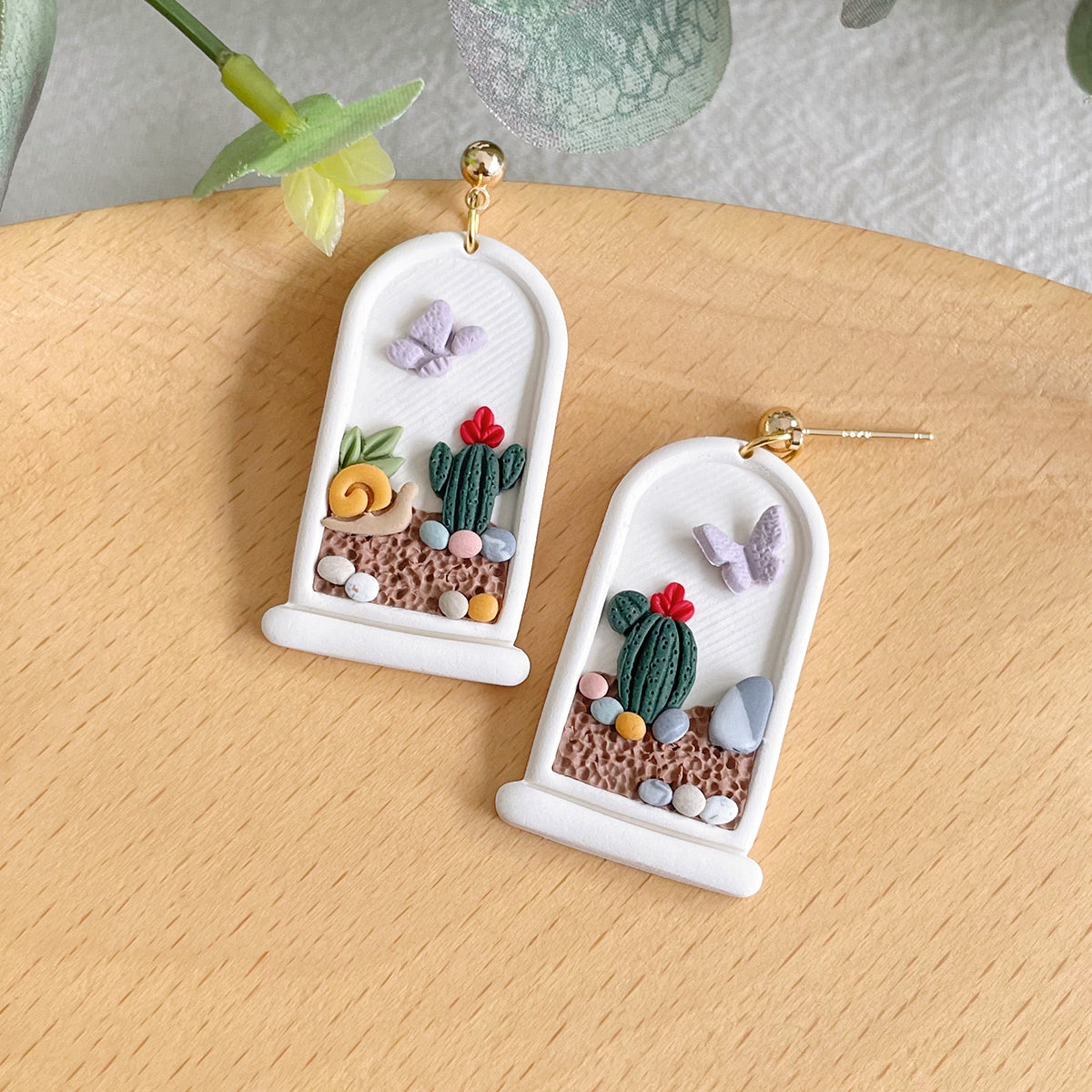 KEOKER Terrariums Polymer Clay Earrings