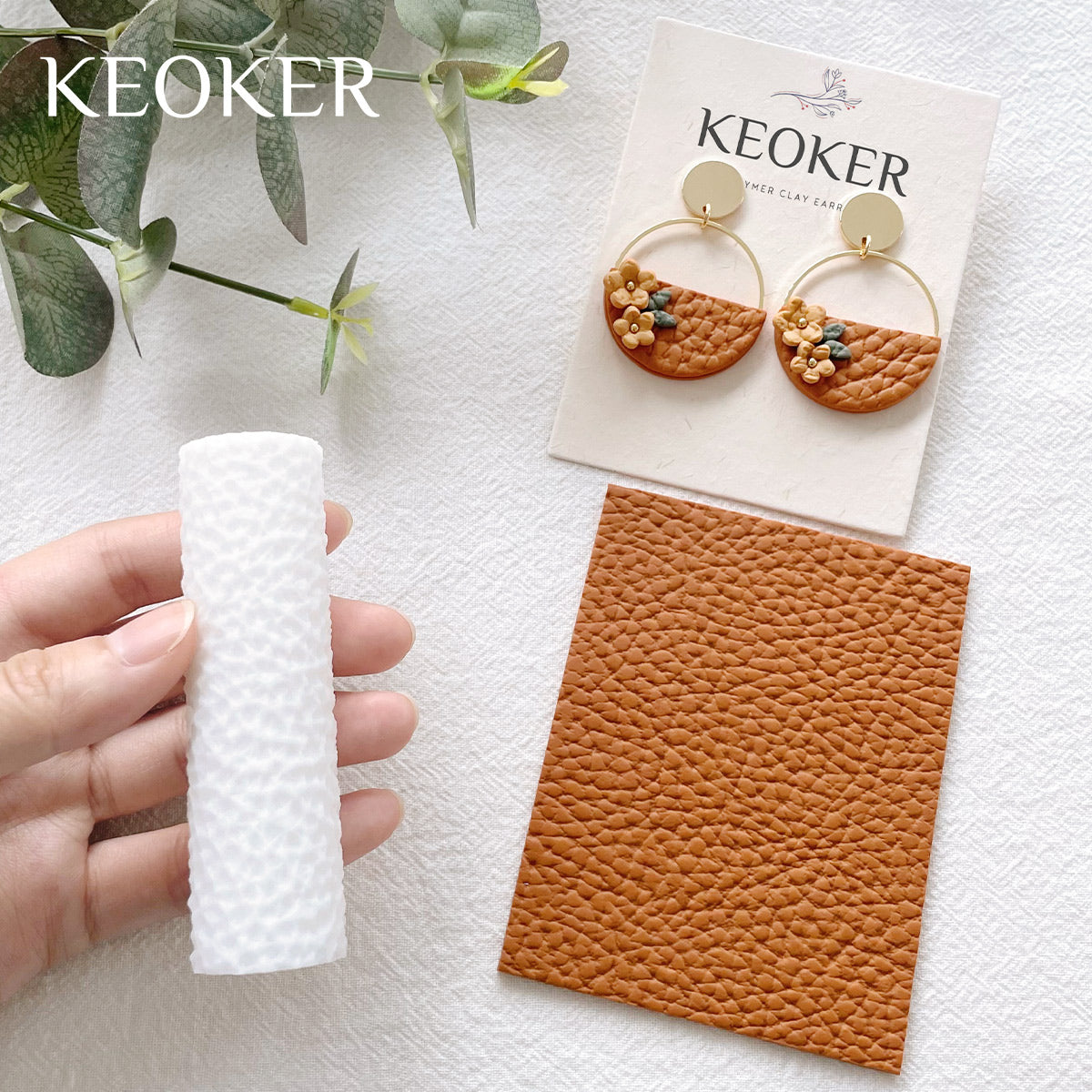 KEOKER Polymer Clay Texture Roller (Litchi Grain)