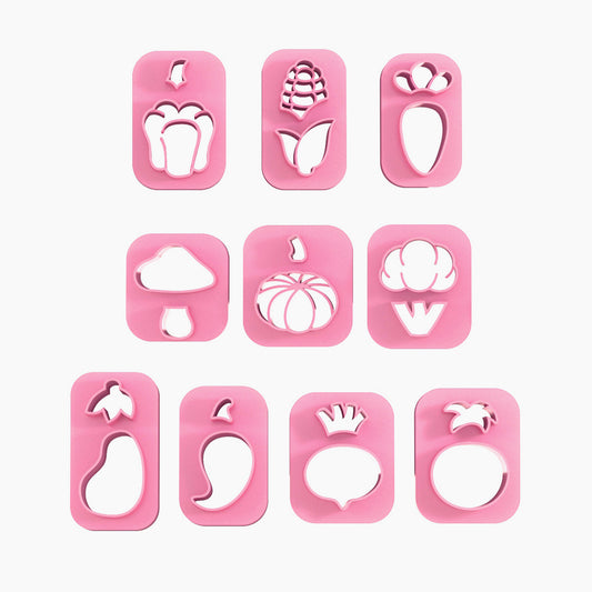 KEOKER Vegetable Polymer Clay Cutters (10 shapes)