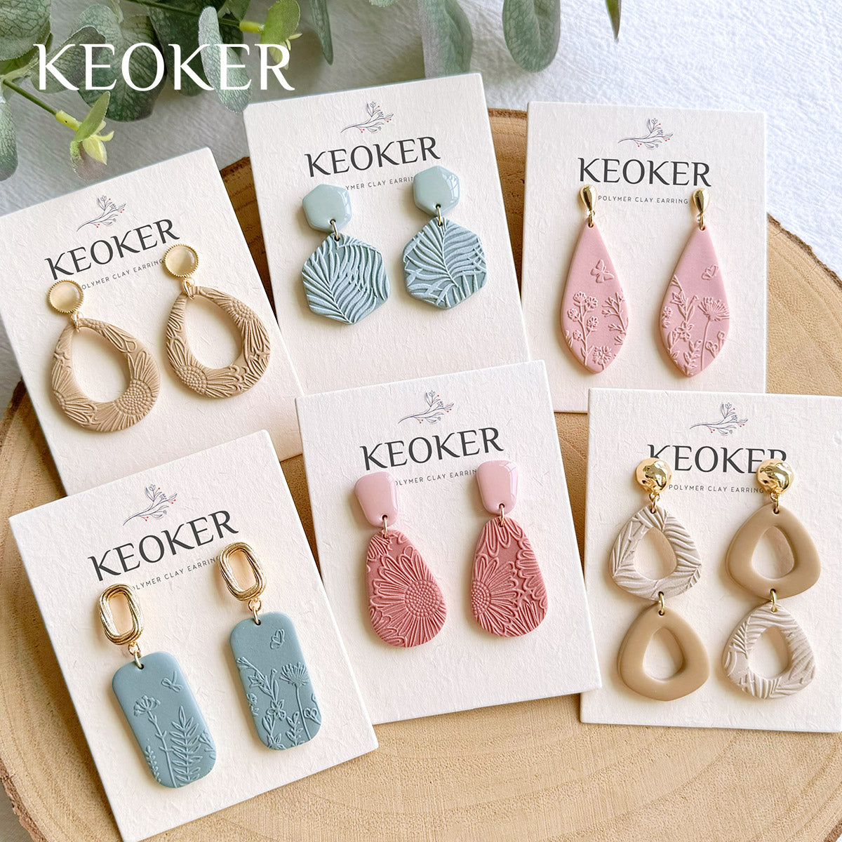 KEOKER Spring Polymer Clay Texture Sheets