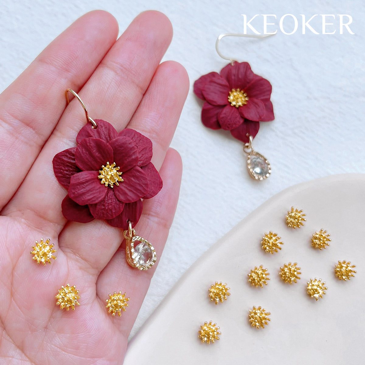 KEOKER 18K Gold Flower Center(10PCS)