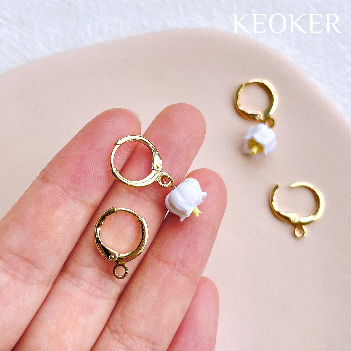 KEOKER 14k Gold Filled Round Hoop Earrings(10PCS)