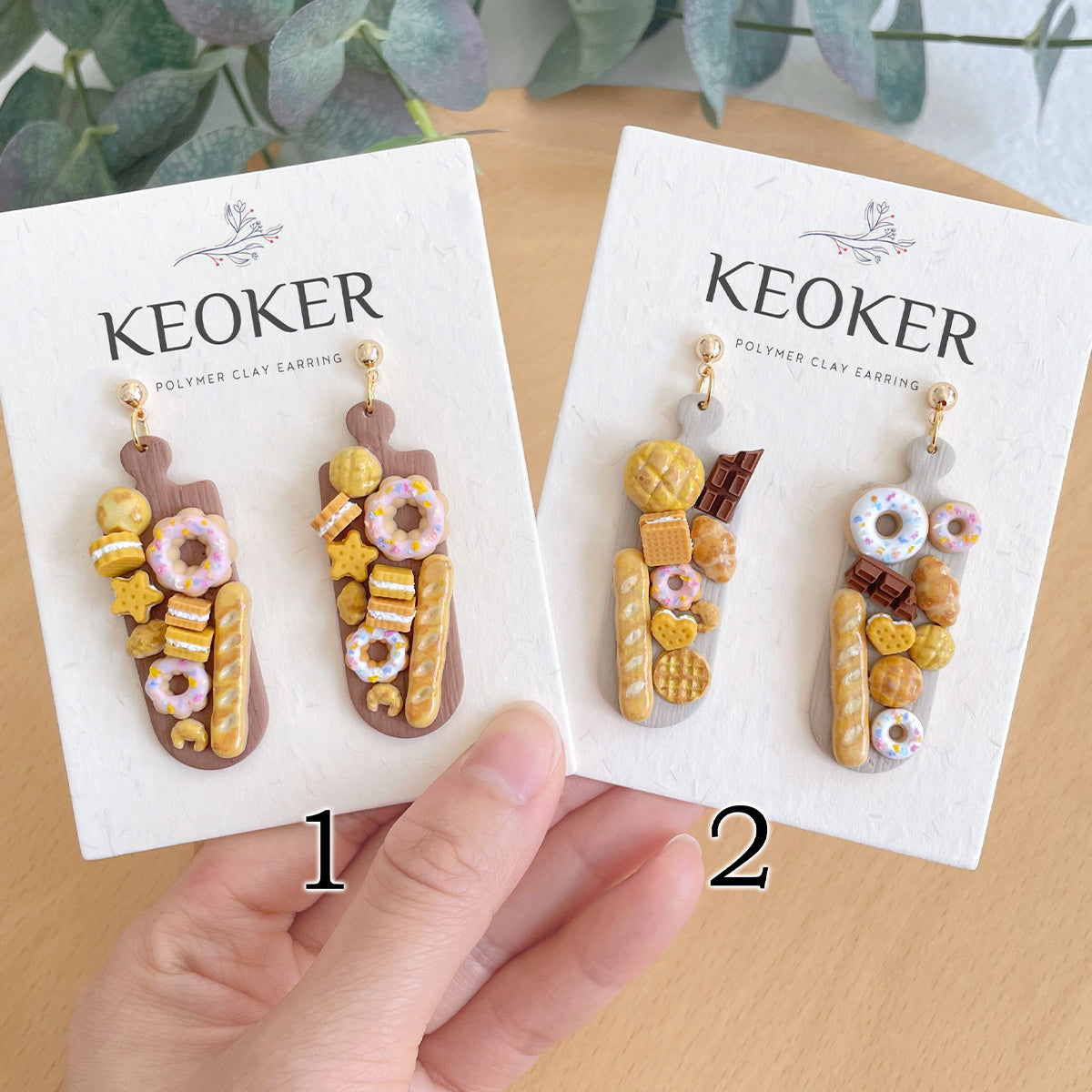 KEOKER Dessert & Bread Polymer Clay Earrings