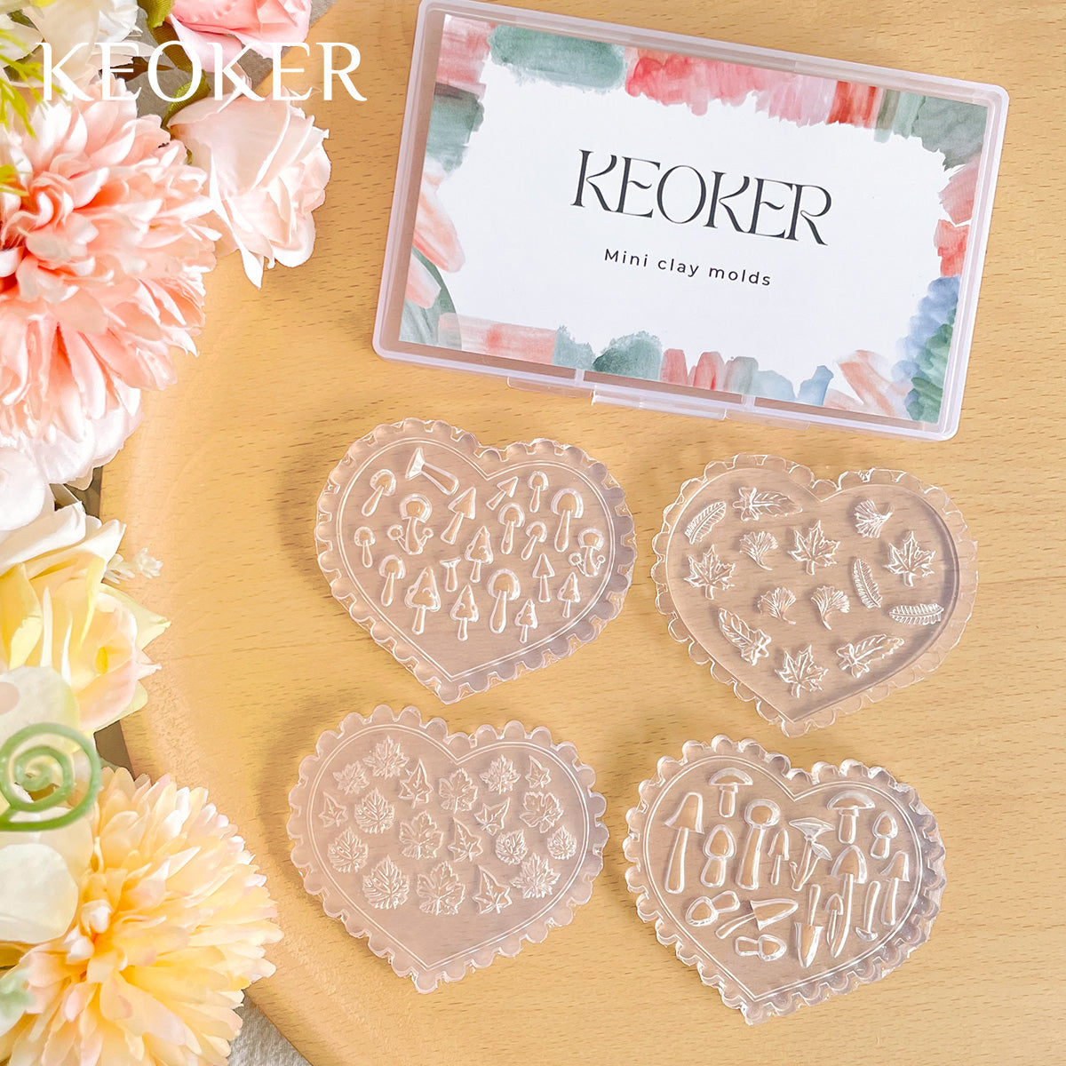 KEOKER Fall Polymer Clay Molds (4PCS)