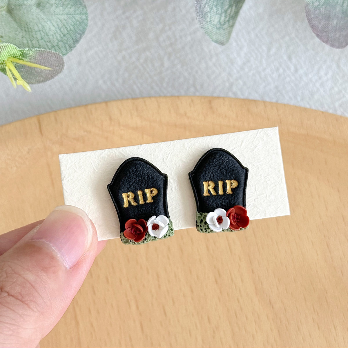 KEOKER Halloween Polymer Clay Stud Earrings