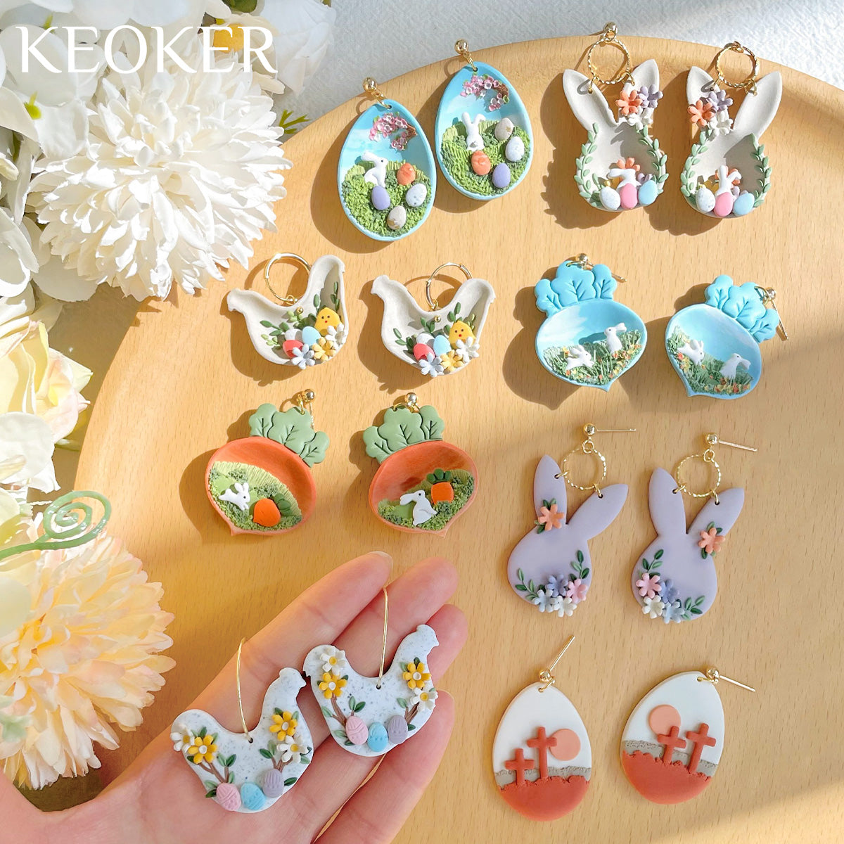 KEOKER Easter Polymer Clay Cutters