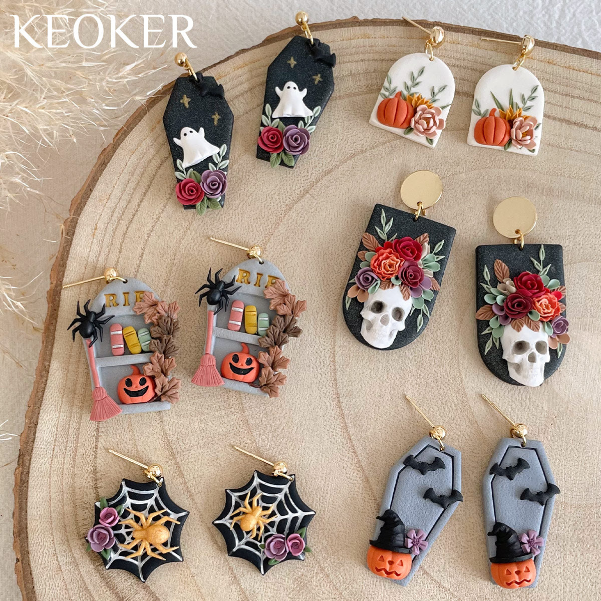 KEOKER Halloween Polymer Clay Molds (3 molds)