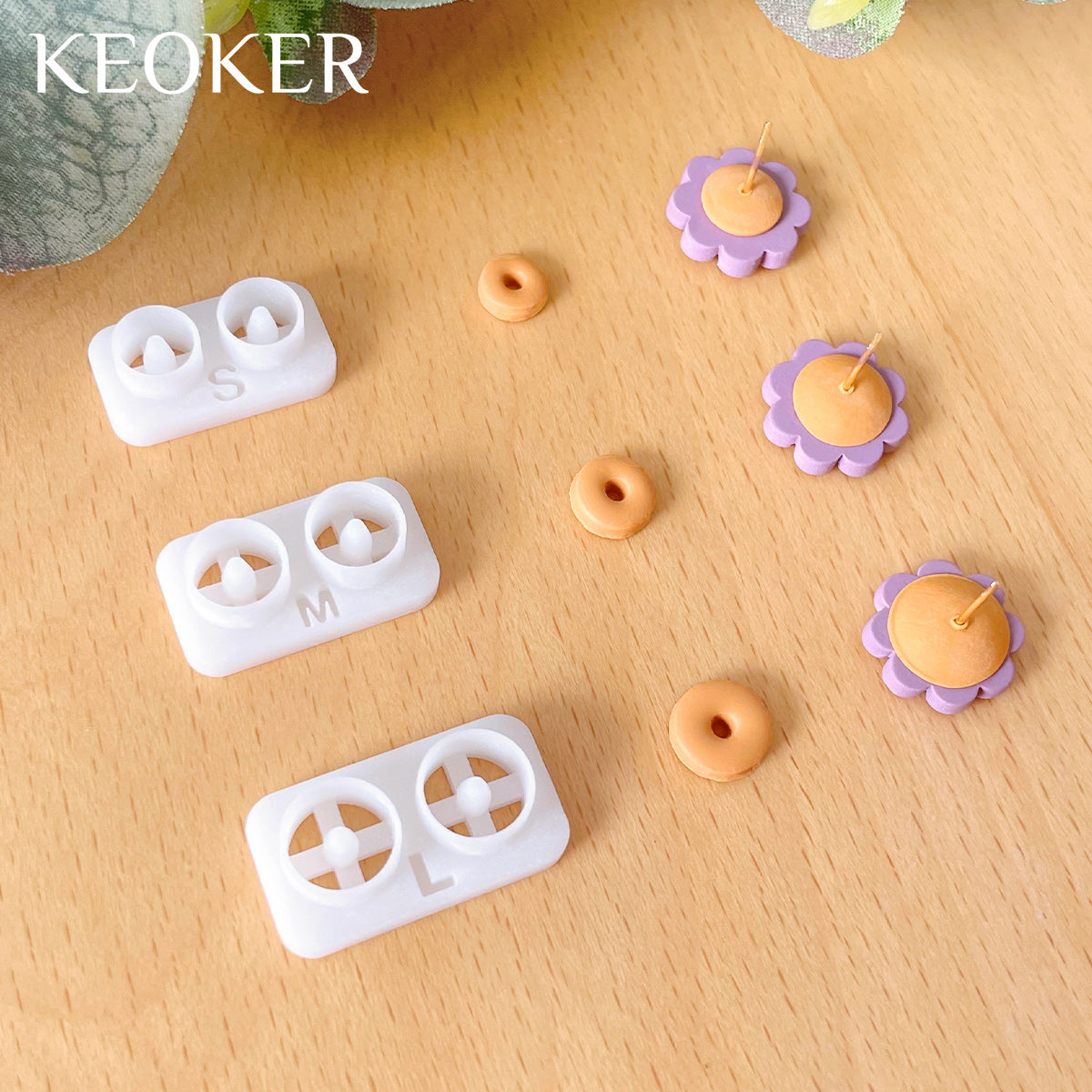 KEOKER Stud Post Embedding Tool for Polymer Clay Earring