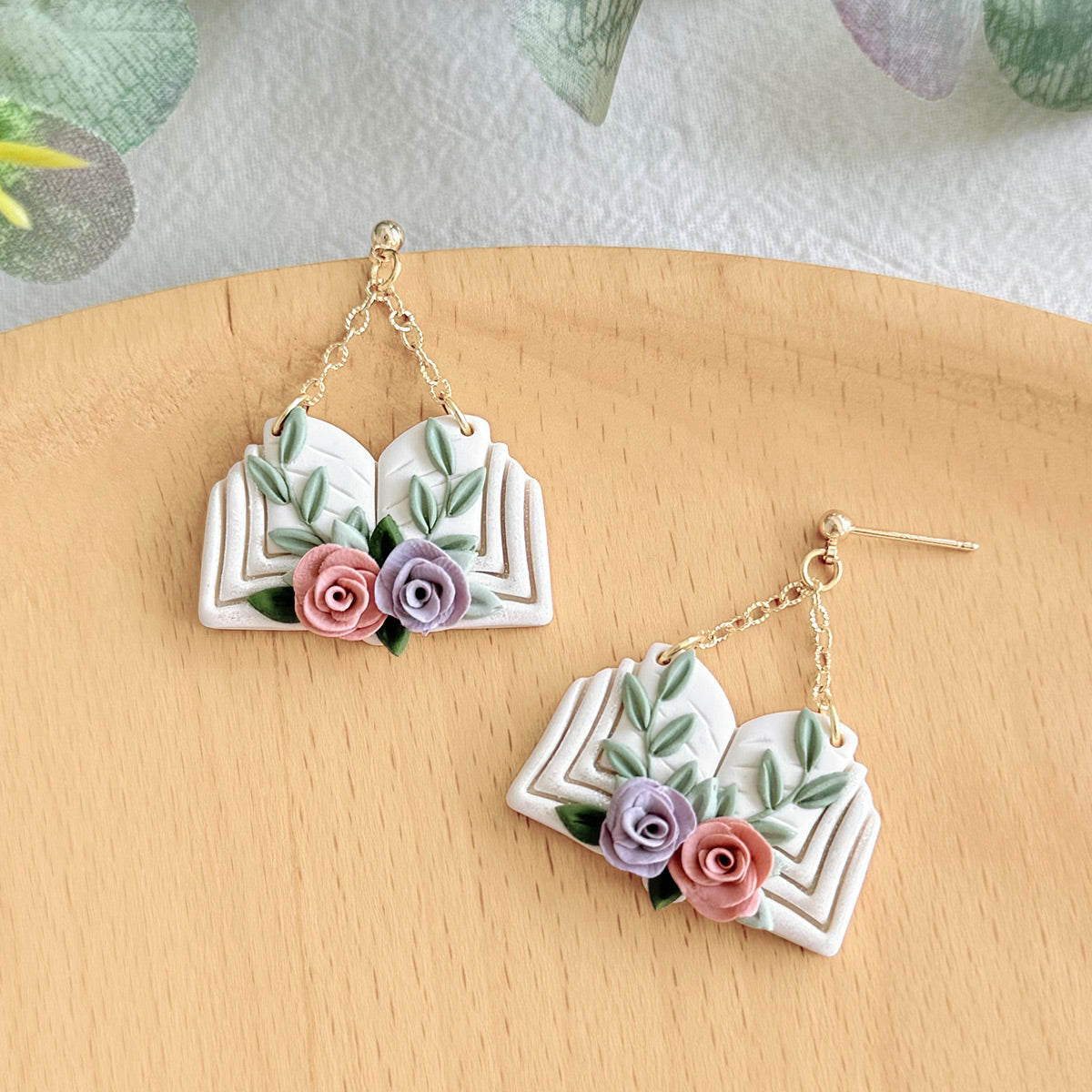 KEOKER Book Polymer Clay Earrings