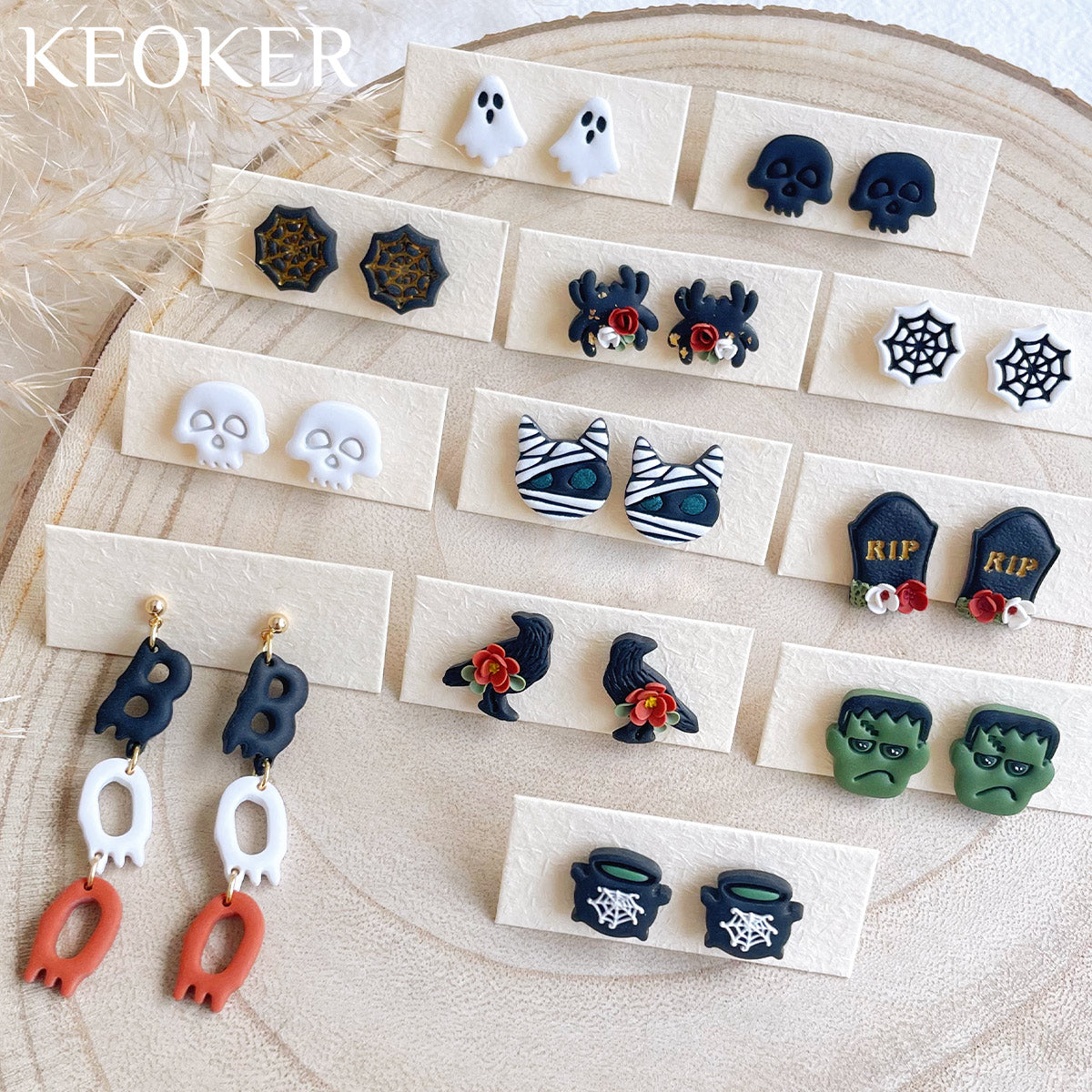 KEOKER Halloween Polymer Clay Cutters (12 shapes)