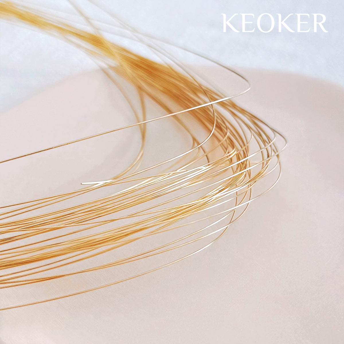 KEOKER 14K Gold Filled 0.4mm Brass Wire (1m)