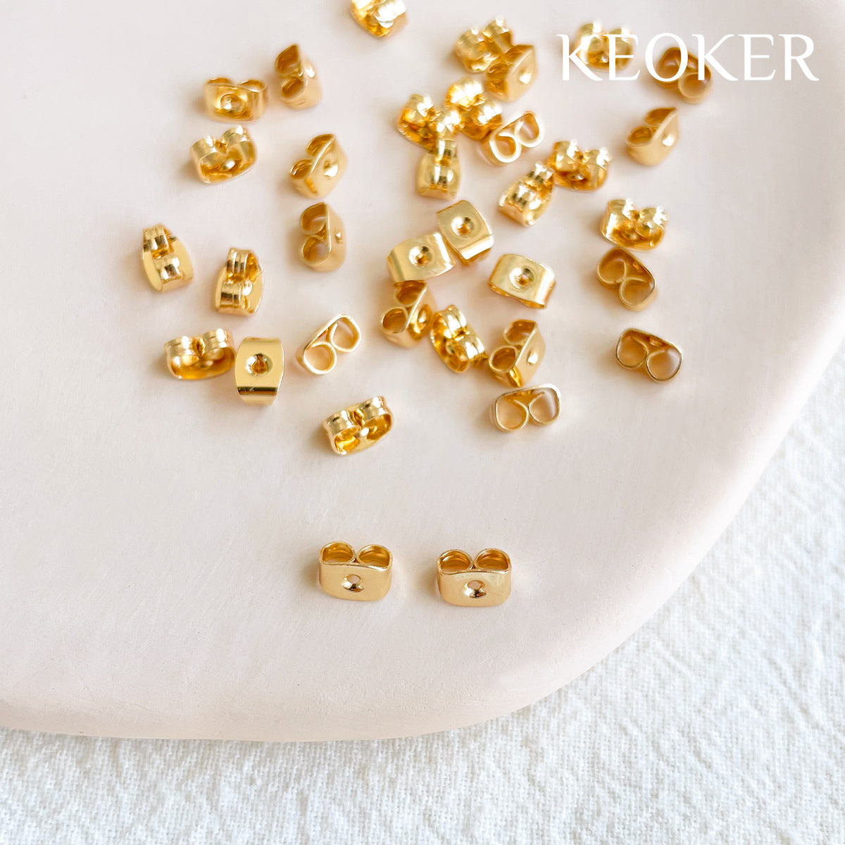 KEOKER 14K Gold Filled Earring Backs (50PCS)