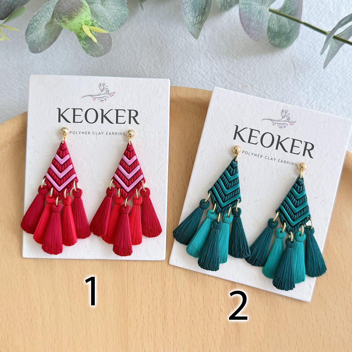 KEOKER Macrame Polymer Clay Earrings