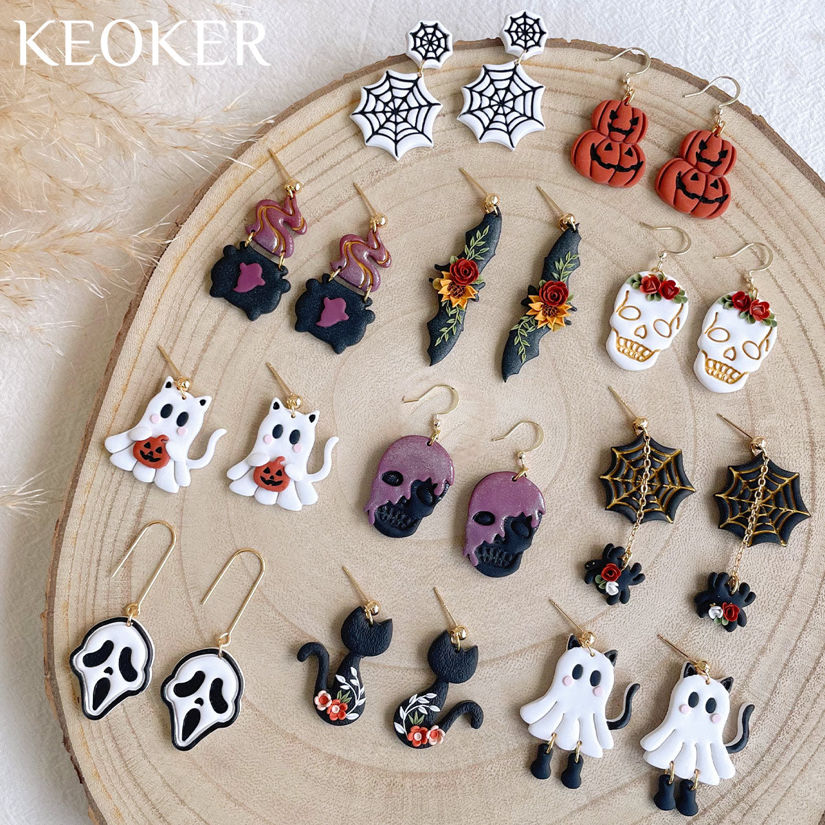 KEOKER Halloween Polymer Clay Cutters (12 Shapes)