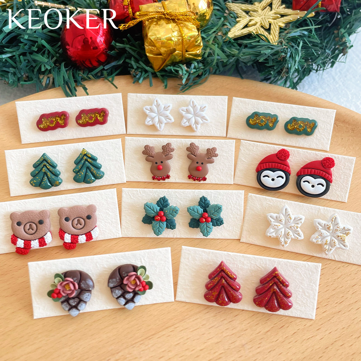 KEOKER Christmas Clay Cutters (8 Shapes)