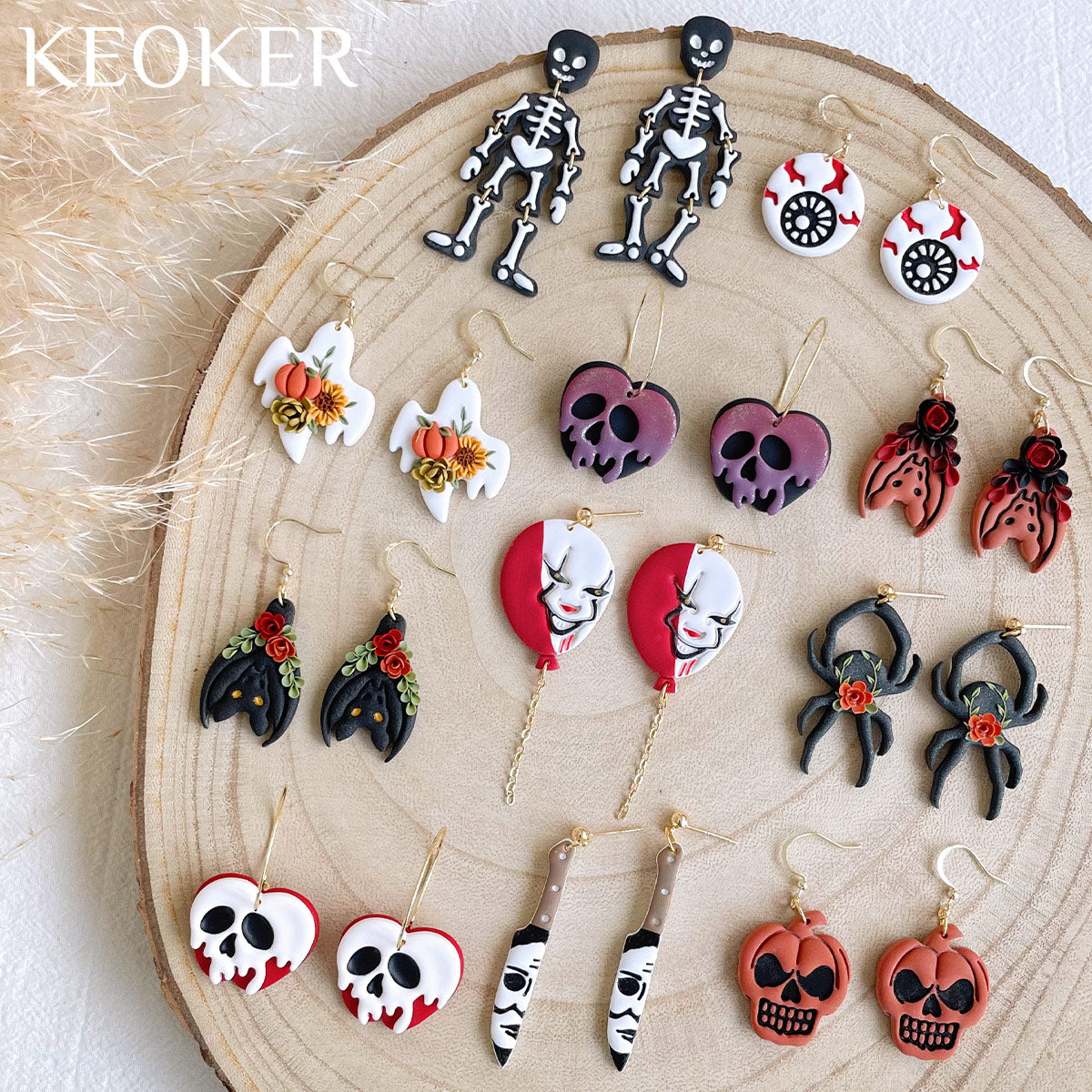 KEOKER Halloween Polymer Clay Cutters (10 Shapes)