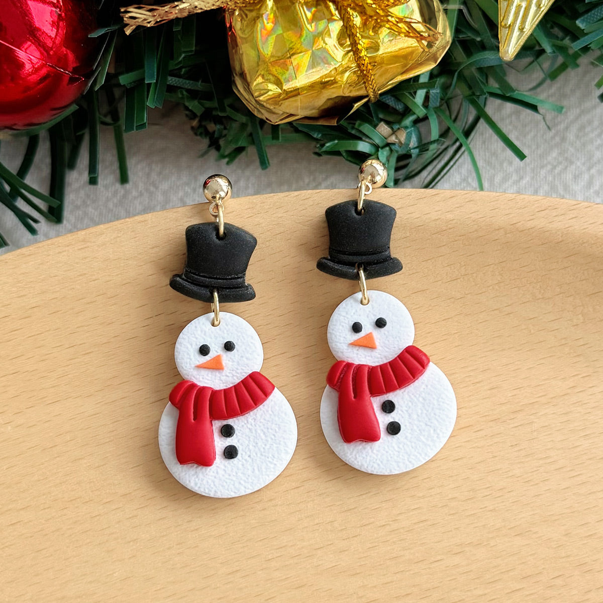 KEOKER Christmas Polymer Clay Earrings