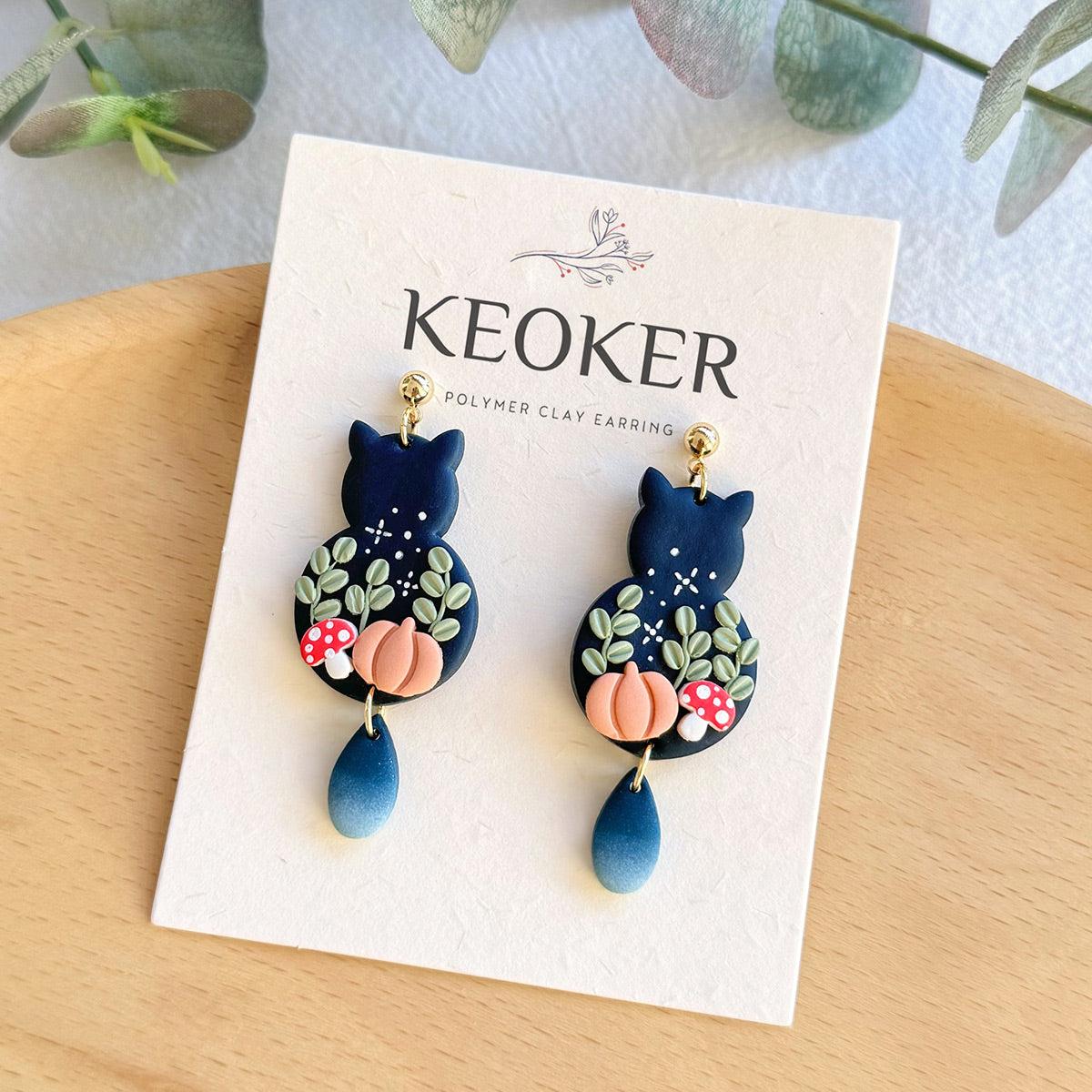 KEOKER Cat Polymer Clay Earrings