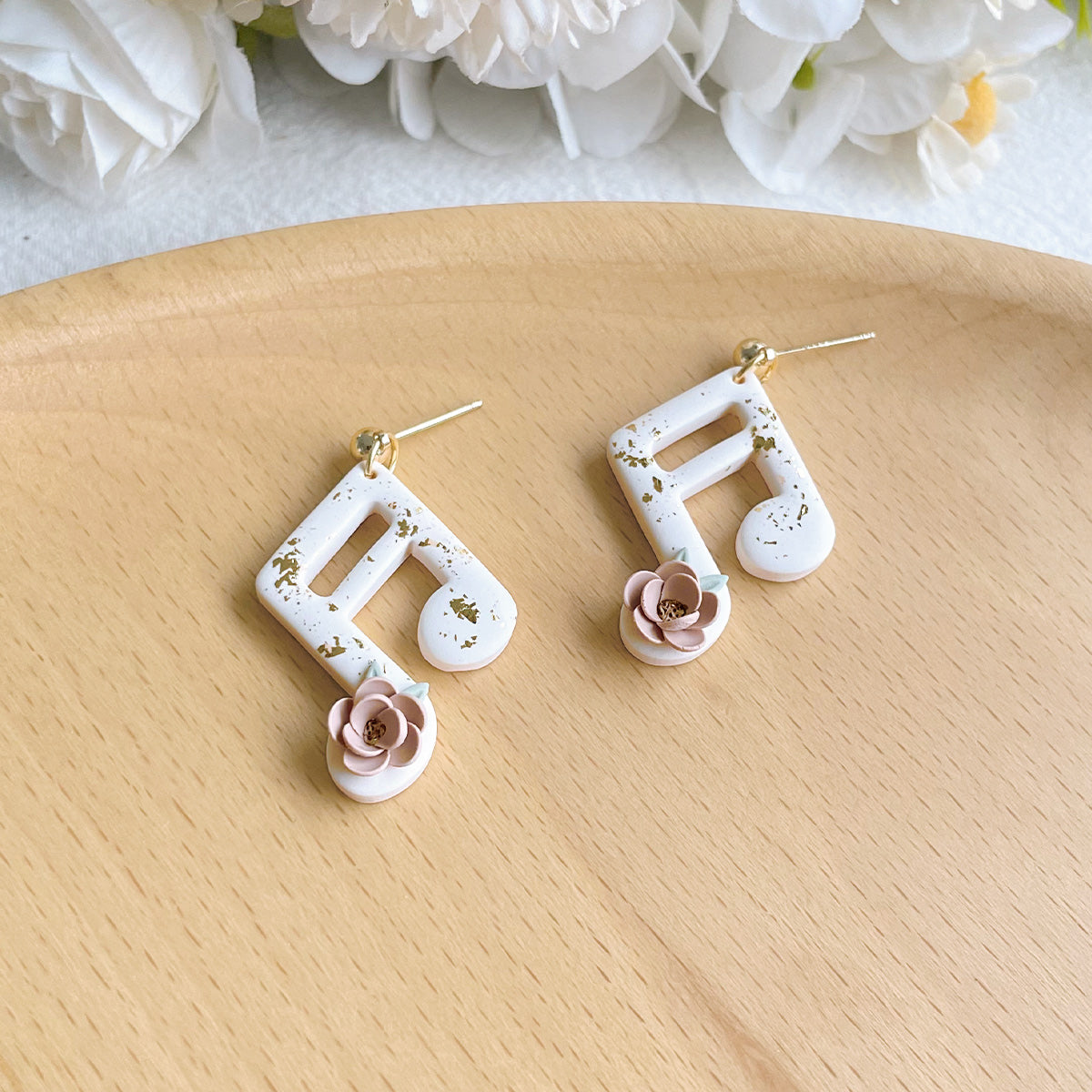 KEOKER Musical Note Polymer Clay Earrings