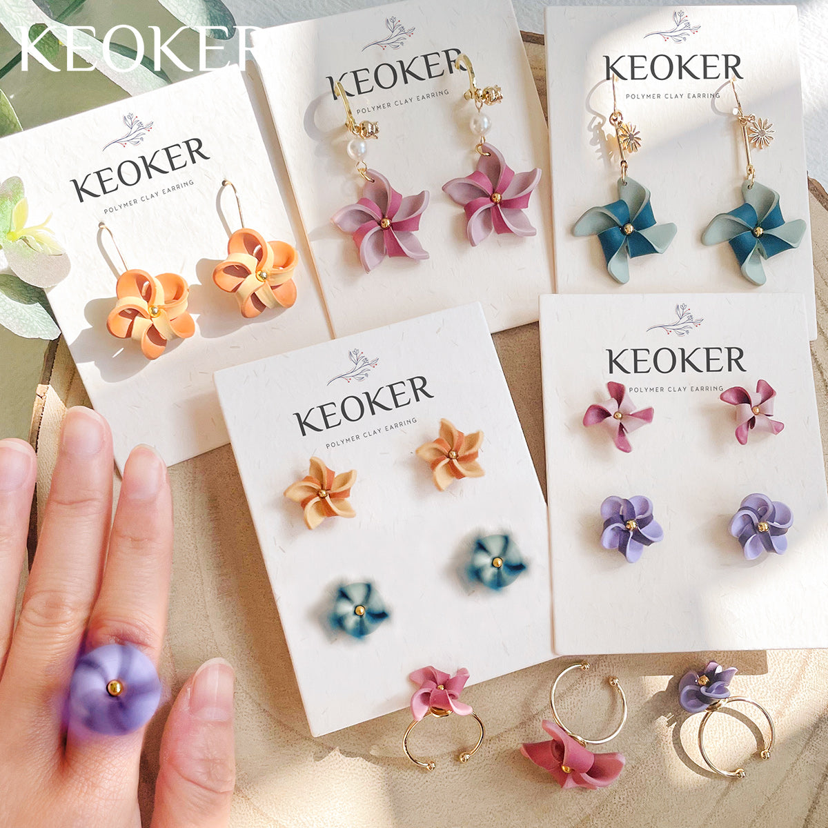 KEOKER Pinwheel Clay Cutters(6 shapes)